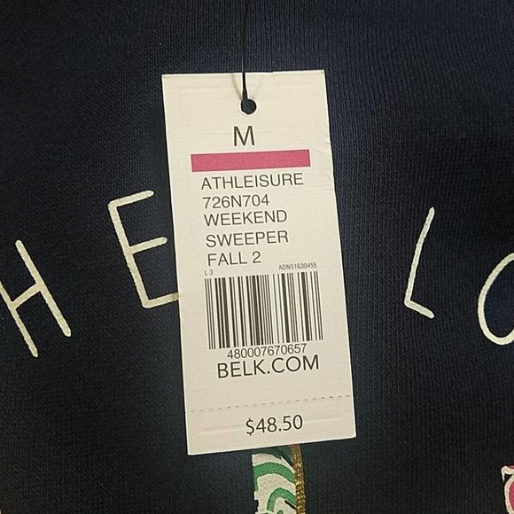 Crown & Ivy Raw Edge French Terry Sweeper Top - Picture 7 of 8